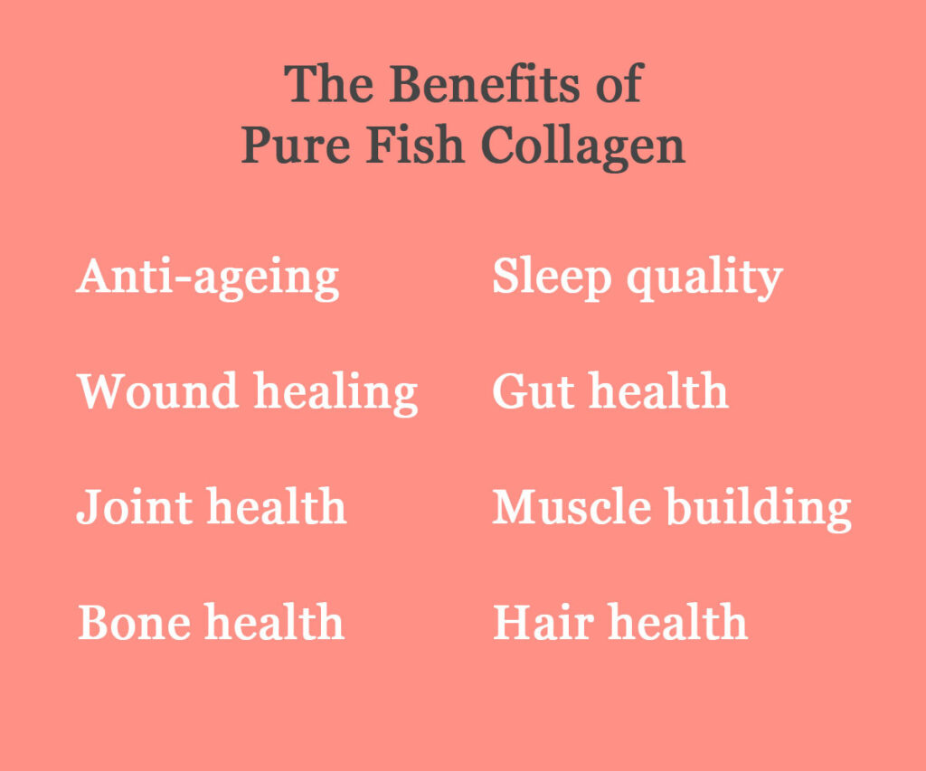 Fish collagen benefits infographic