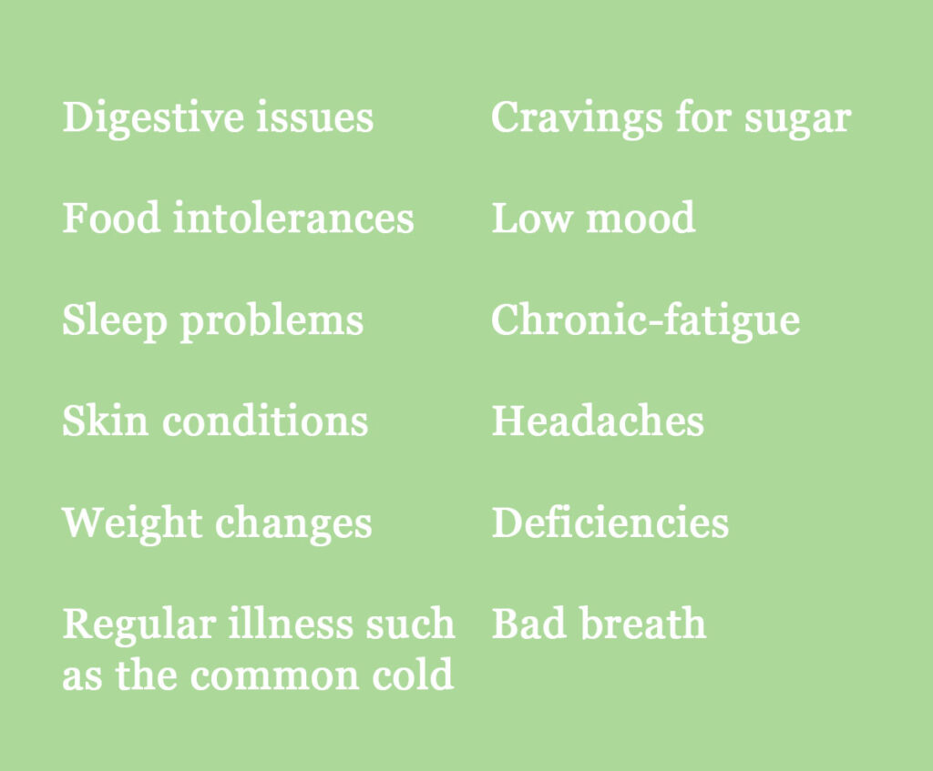 signs and symptoms of an unhealthy gut