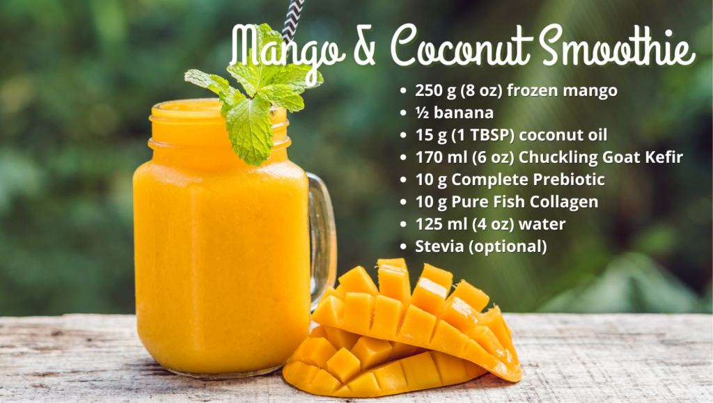 Mango & coconut smoothie recipe ingredients
