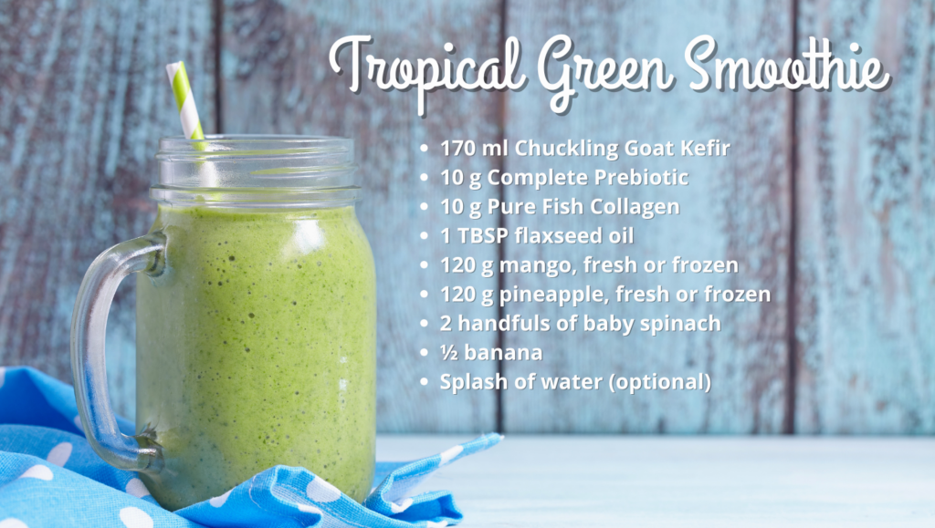 Tropical green smoothie recipe ingredients