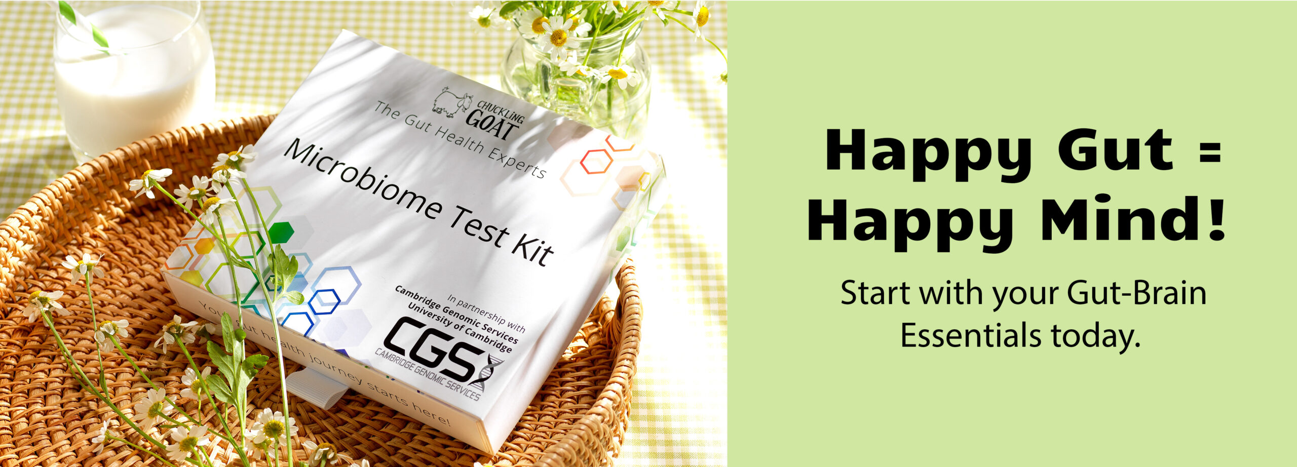 microbiome test kit as part of the gut brain essentials product collection