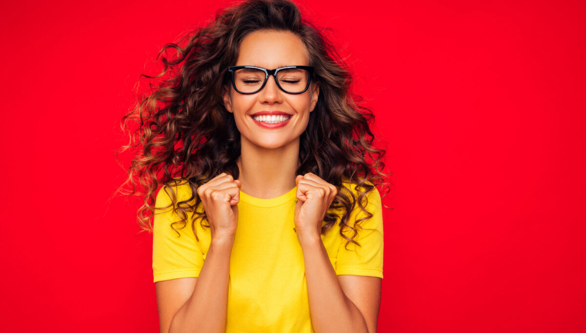 Happy smiling young woman