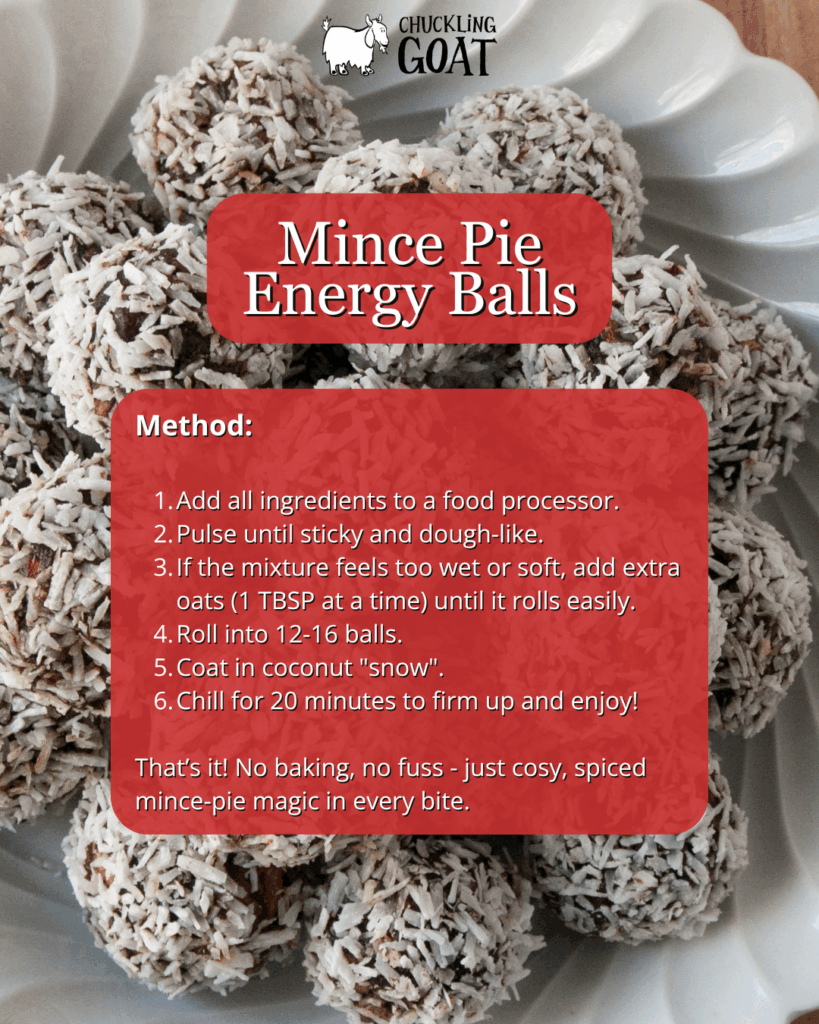 Mince Pie Energy Balls | Chuckling Goat